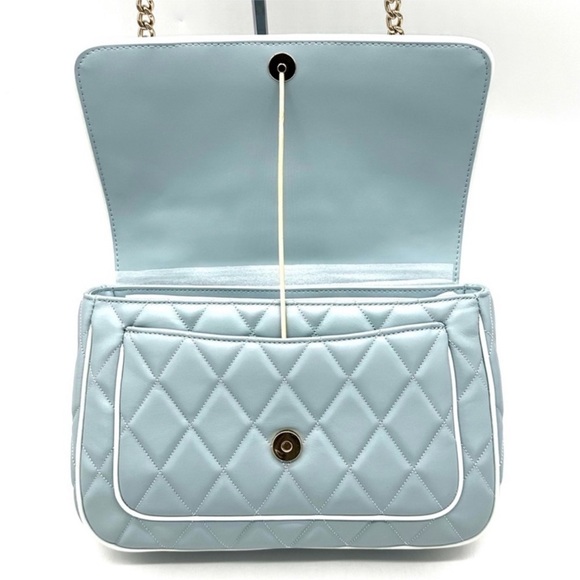 Kate Spade Colorblock Carey Quilted Leather Flap Shoulder Bag Wild Sage - Picture 9 of 11